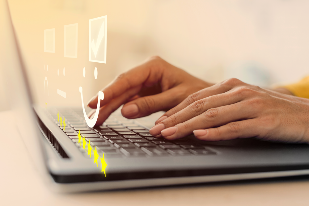 AI analyzing customer sentiment from feedback